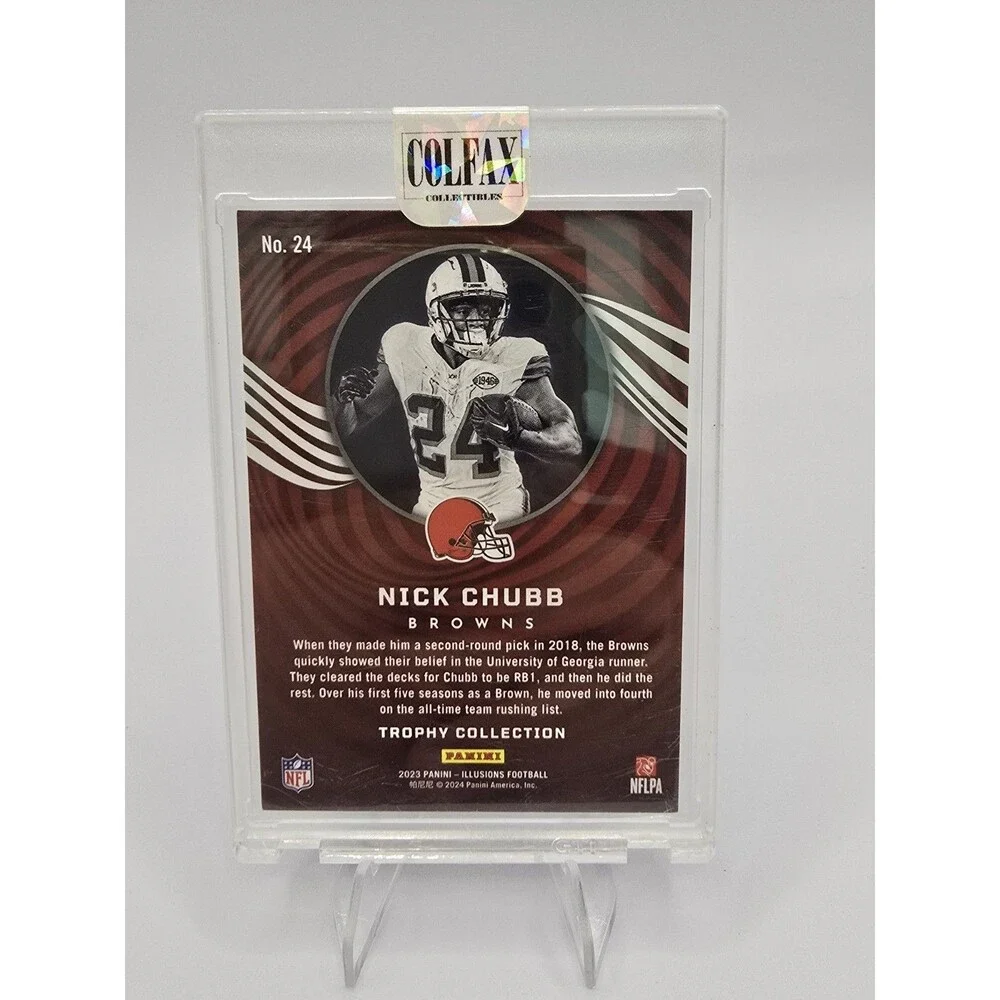 2023 Panini Illusions Nick Chubb Green Parallel #2/5 Cleveland Browns SSP